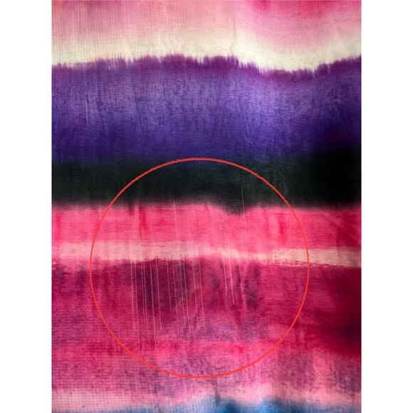 Lane Bryant Maxi Dress Womens Size 18 20 Semi Sheer Lined Pink Blue Beachy Boho - Picture 11 of 12